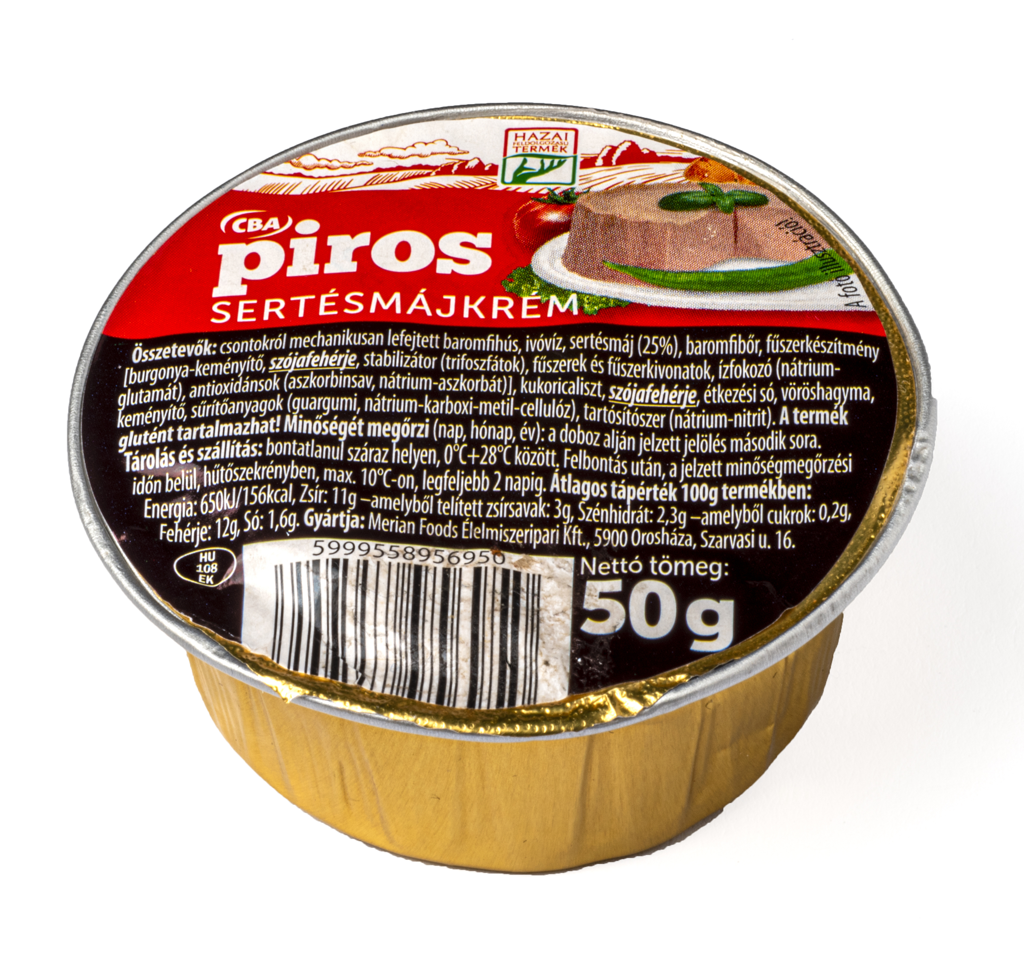 CBA Piros Sertésmájkrém 50g